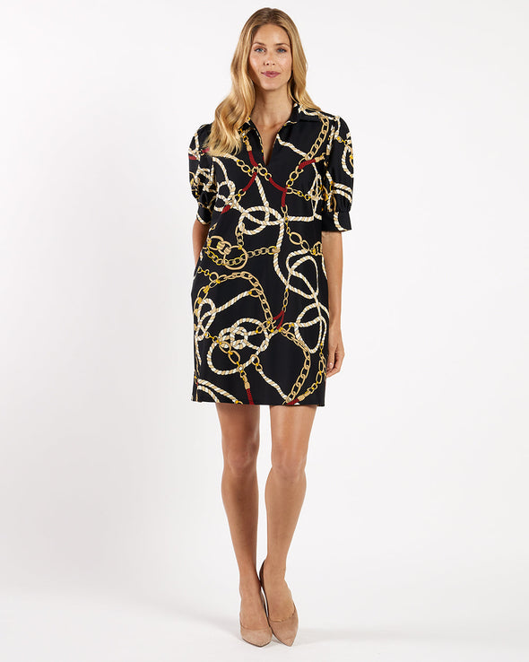 Jude Connally Emerson Dress - Ribbons And Chains Black