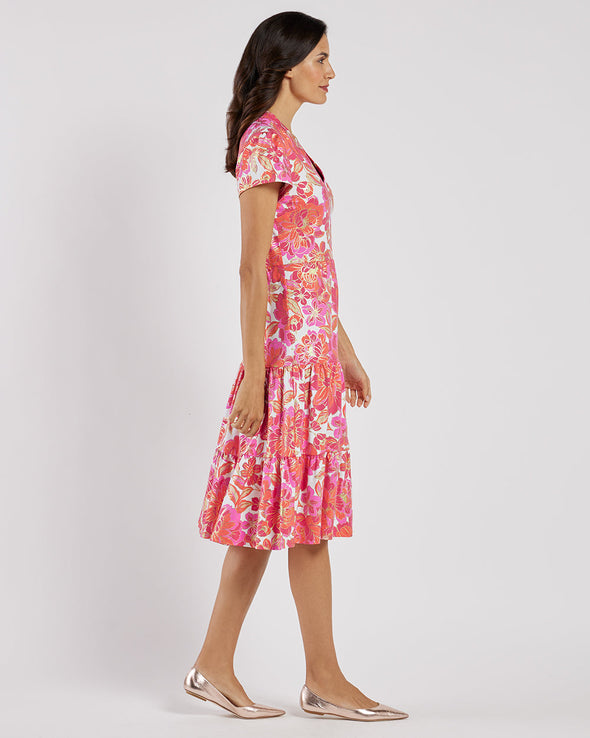 Jude Connally Libby Dress - Peony Dream White Gold