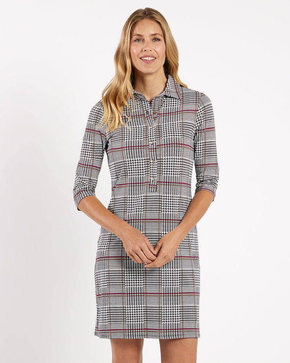 Jude Connally Susanna Dress - Glen Plaid Black