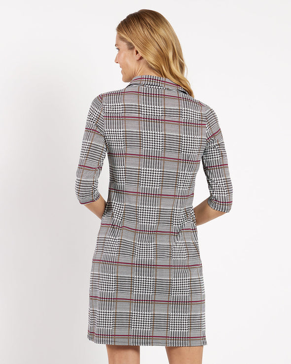 Jude Connally Susanna Dress - Glen Plaid Black