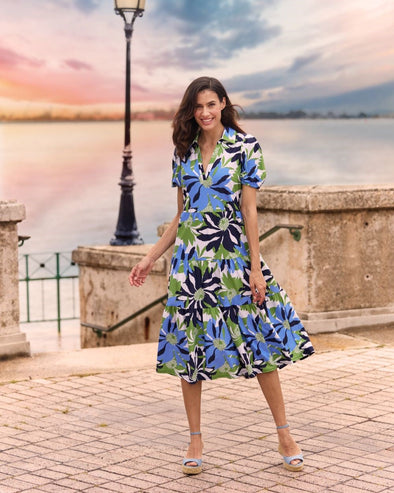 Jude Connally Portia Dress - Wild Blossom Blue