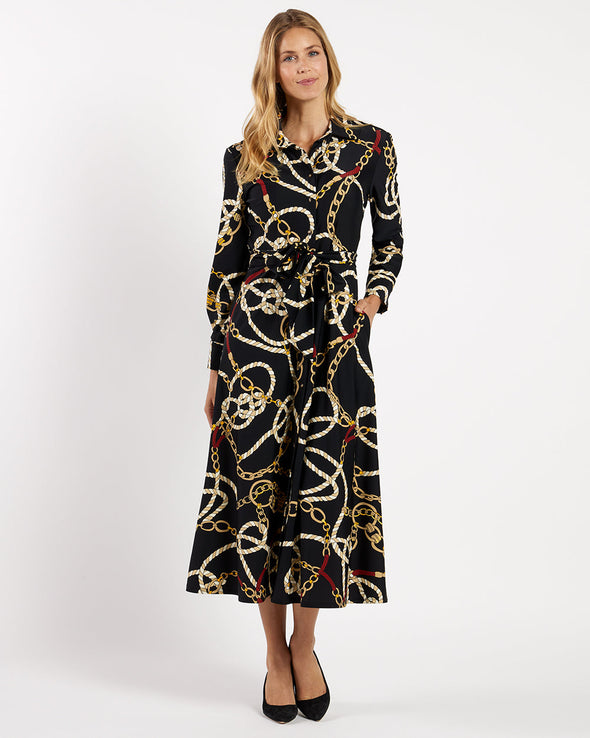 Jude Connally Kitty Dress - Ribbons And Chains Black