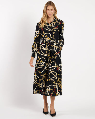 Jude Connally Kitty Dress - Ribbons And Chains Black