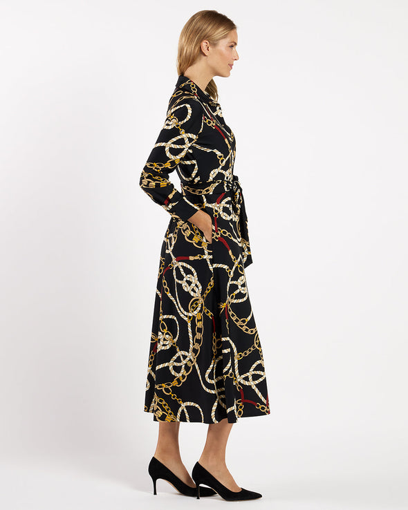 Jude Connally Kitty Dress - Ribbons And Chains Black