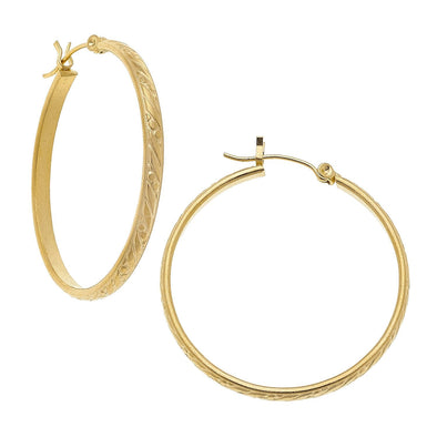 Susan Shaw Dainty Garden Gold Hoop Earrings