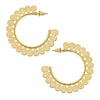 Flat view of the Susan Shaw Petal Hoop Earrings