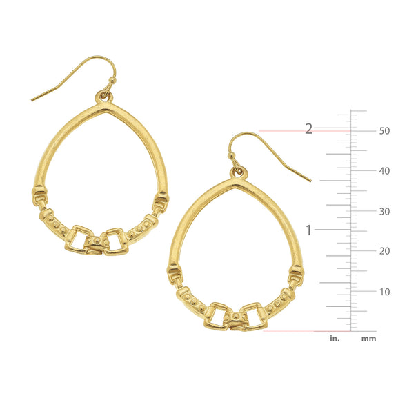 Measure of the Susan Shaw Oval Horse Bit Earrings