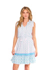 Front view of the Cabana Life Amalfi Smocked Waist Dress