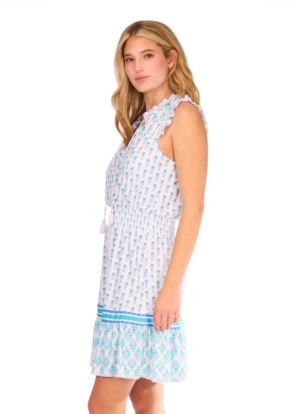 Side view of the Cabana Life Amalfi Smocked Waist Dress