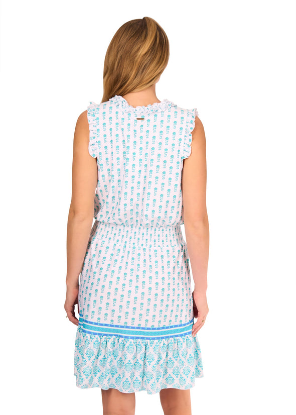 Back view of the Cabana Life Amalfi Smocked Waist Dress