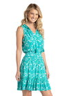 Side view of the Cabana Life St Pete Sleeveless Ruffle Dress