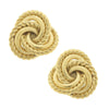 Flat view of the Susan Shaw Diana Knotted Stud Earrings