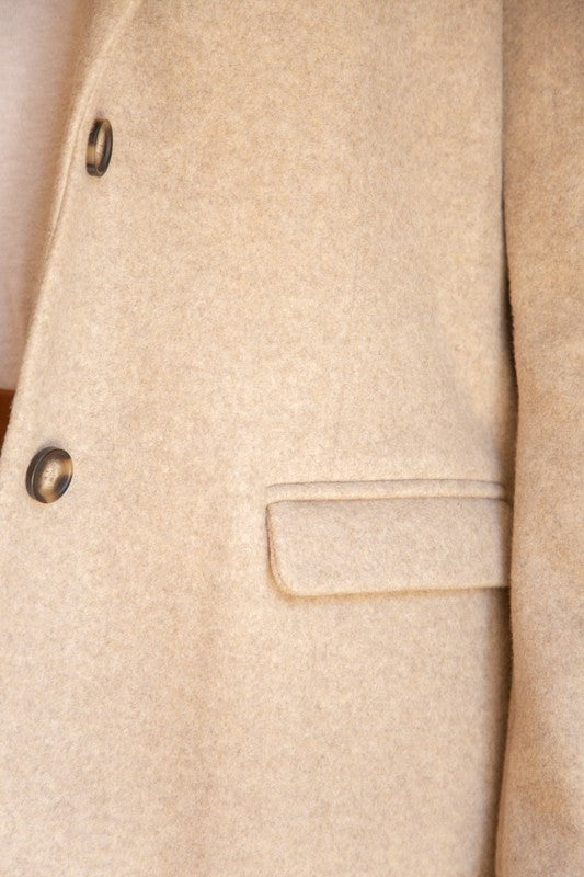 Voy Oxford Blazer Jacket - Oatmeal