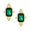 Flat view of the Susan Shaw Collins Studs - Evergreen