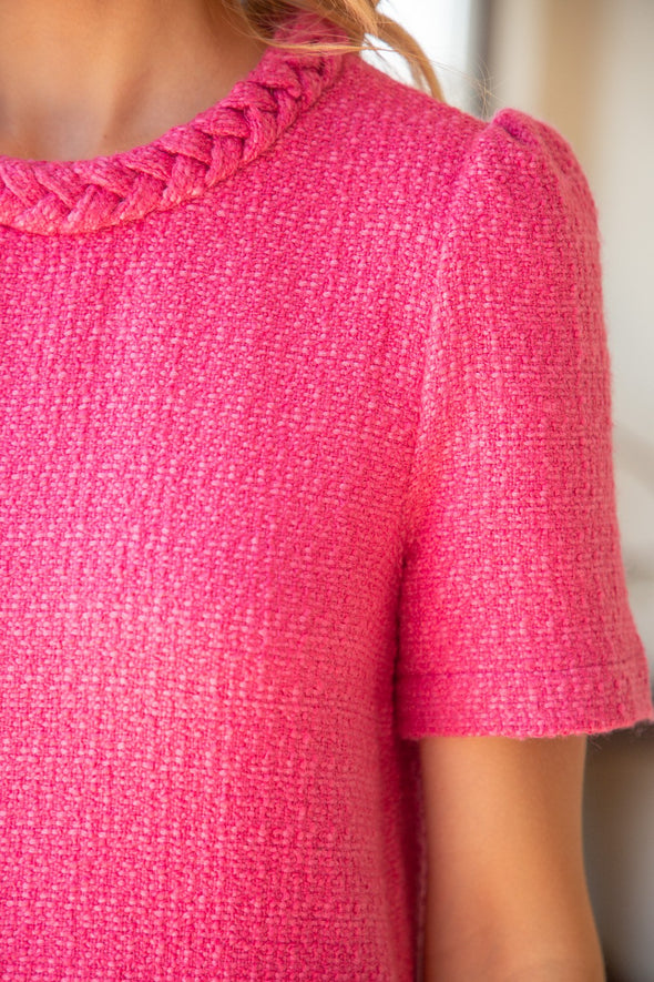 Kennedy Tweed Dress in Pink