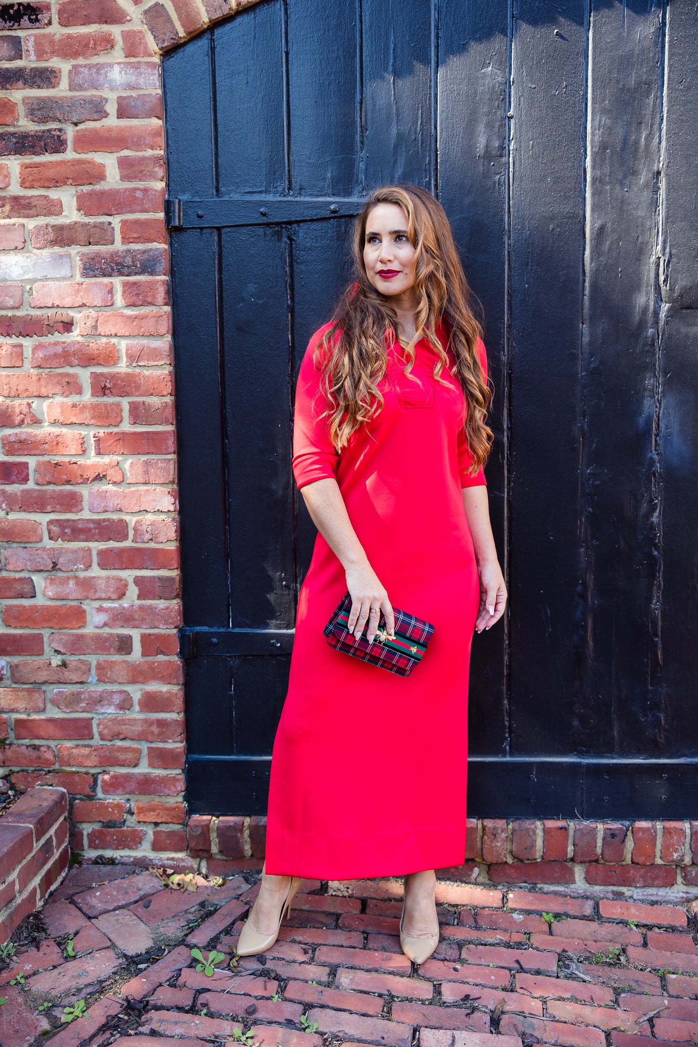 Ruffneck Maxi Dress - Solid Crimson / Xs Ruffneck Maxi Dress - Solid Crimson / Xs