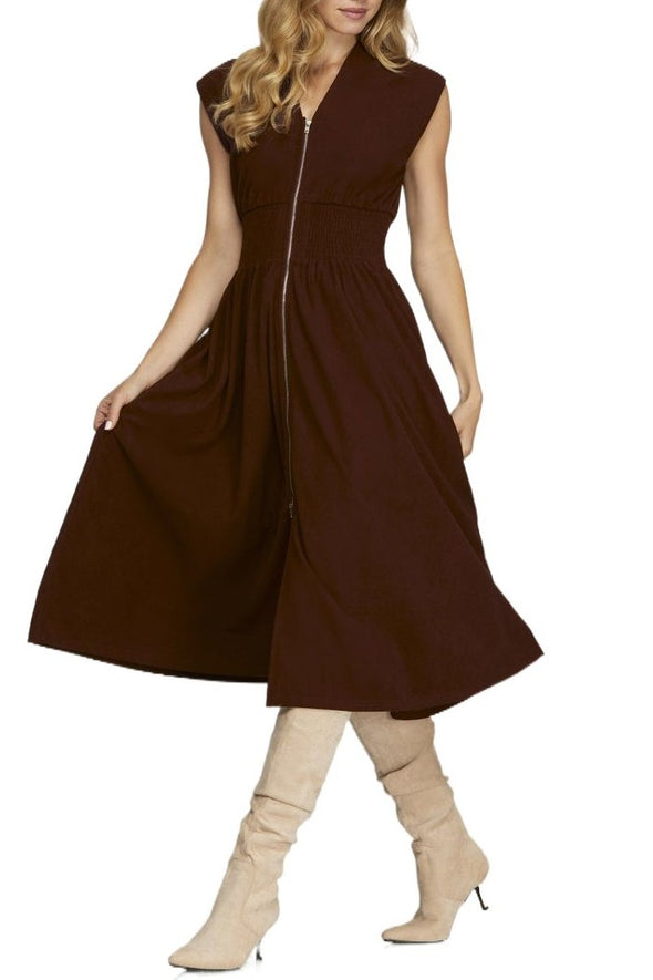 The Icon Midi Dress - Wine