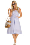 Front view of Duffield Lane Wendy Midi Dress - Hydrangea Gingham