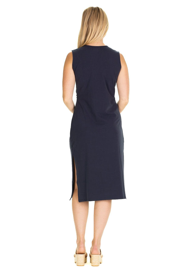 Back view of Duffield Lane Delia Dress - Navy