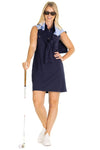 Full body view of the Duffield Lane Opal Dress - Navy