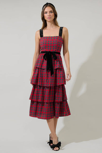 The Kensington Plaid Maxi Dress