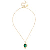 Flat view of the Susan Shaw Dainty Collins Necklace - Evergreen