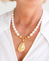 Model in the Susan Shaw Pearl Oyster Necklace