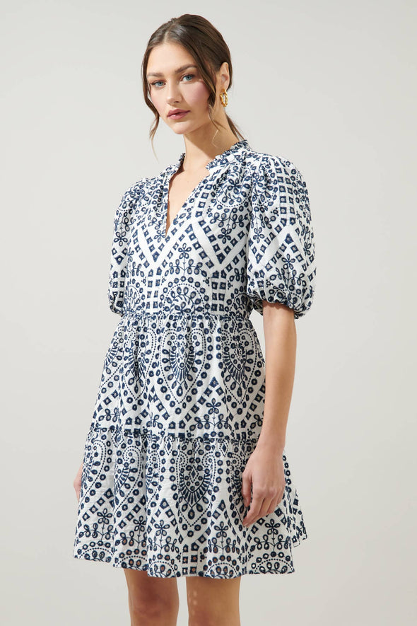 Front view of the Ellsworth Eyelet Dress