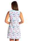 Back view of the Cabana Life Nautical Sailboat Sleeveless Dress