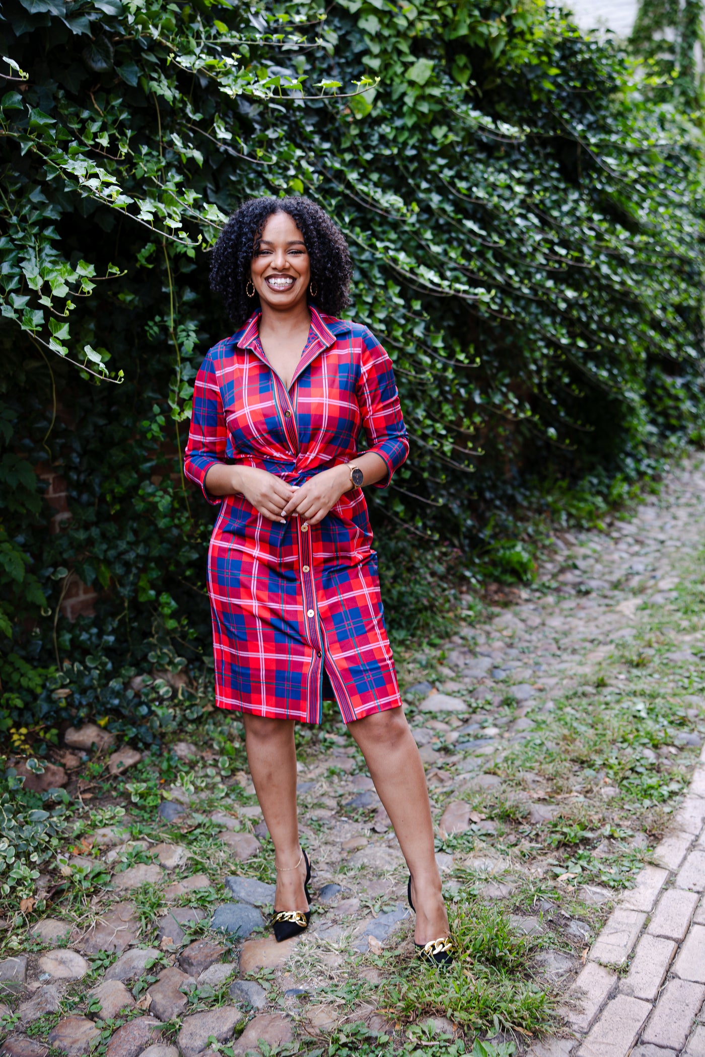 Formal Dresses Gretchen Scott Ruffneck Dress Gretchen Scott Twist And Shout Dress In Middleton Plaid Red X-Small Formal Dresses Gretchen Scott Ruffneck Dress Gretchen Scott Twist And Shout Dress In Middleton Plaid Red X-Small