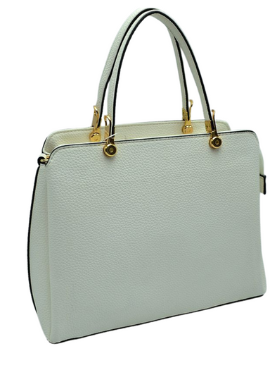 Vegan Leather Handbag - White