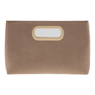 Dune Suede Clutch