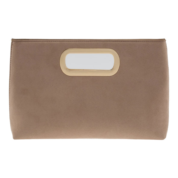 Dune Suede Clutch