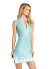 Side view of the Cabana Life Naples Sleeveless Tunic Dress