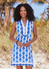 Front view of the Cabana Life San Sebastian Sleeveless Tunic Dress