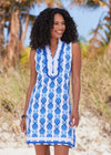 Smiling outdoor model in the Cabana Life San Sebastian Sleeveless Tunic Dress