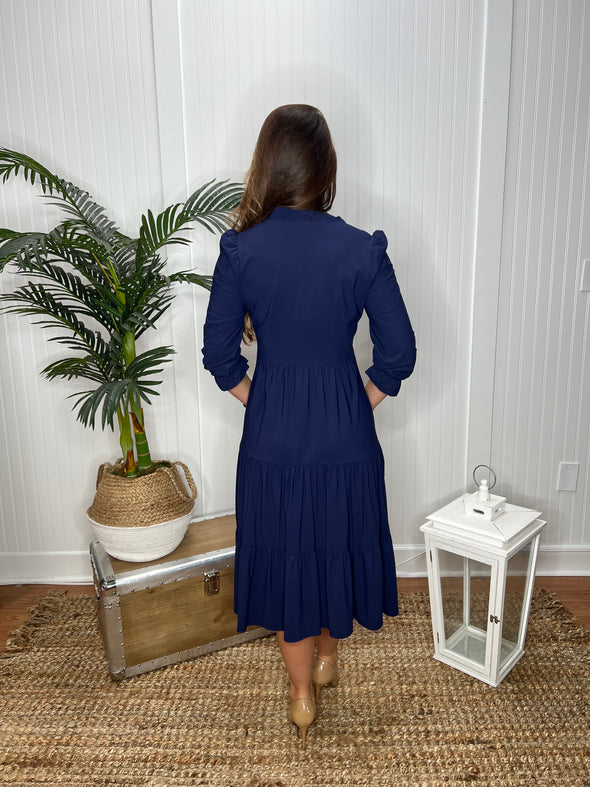 Jude Connally Maggie Dress - Navy