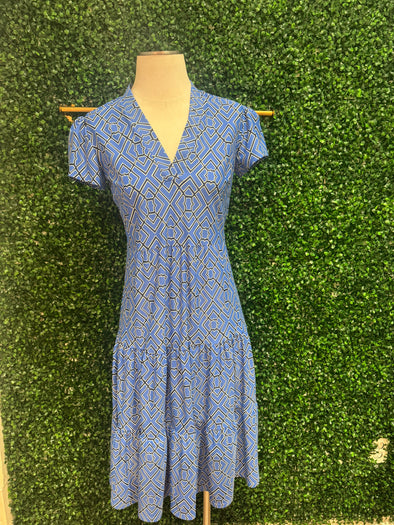 Jude Connally Libby Dress -  Lucky Knot Exclusive - Garden Lattice French Blue