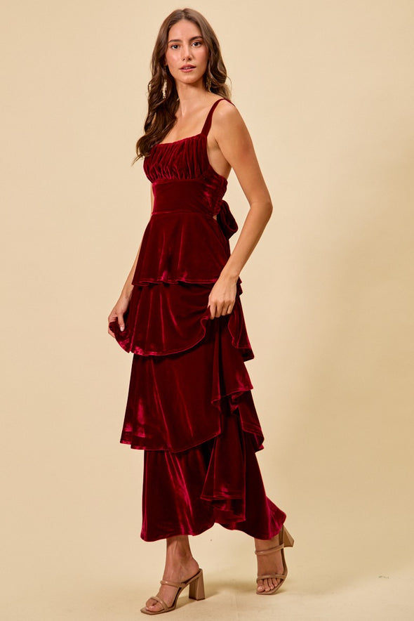 The Wellington Holiday Dress - Wine