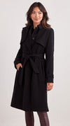 Front view of model in the Ellen Tracy London Trench Coat