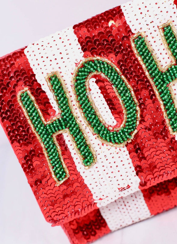 Ho Ho Ho Sequin Clutch