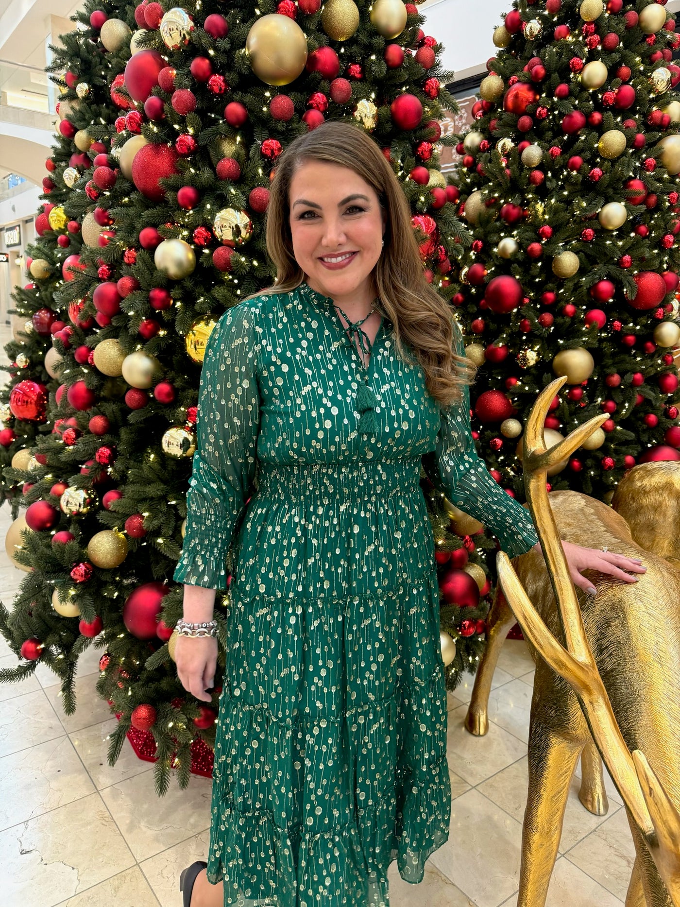 Sail to Sable Katelyn Dress - Hunter Green/Gold Small Sail to Sable Katelyn Dress - Hunter Green/Gold Small