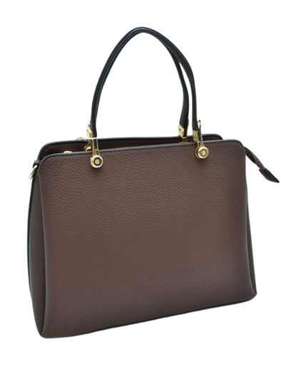 Vegan Leather Handbag - Coffee