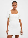 Front view of the French Connection Bridget Dress - Summer White