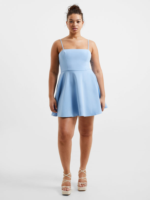 Full body view of the French Connection Daisy Dress - Placid Blue