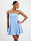 Front view of the French Connection Daisy Dress - Placid Blue