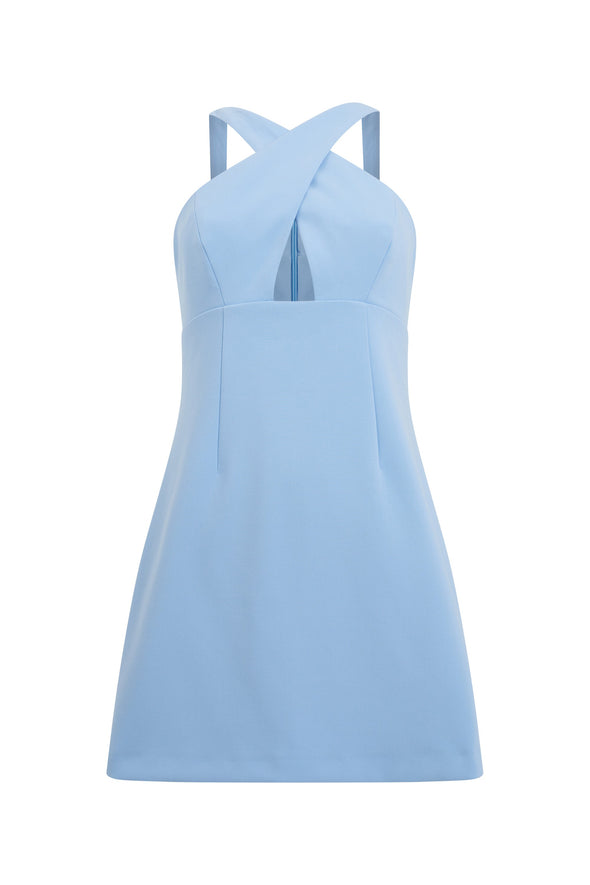 Flat view of the French Connection Ruth Dress - Placid Blue