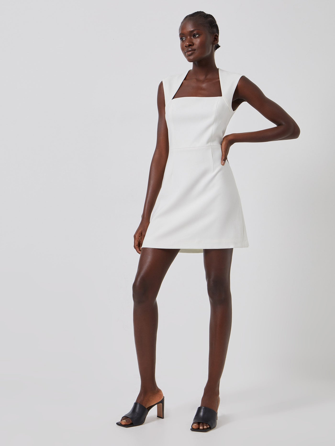 french connection white dress French Connection Kylie Dress in Summer White |Women's Summer Dresses – THE LUCKY KNOT
