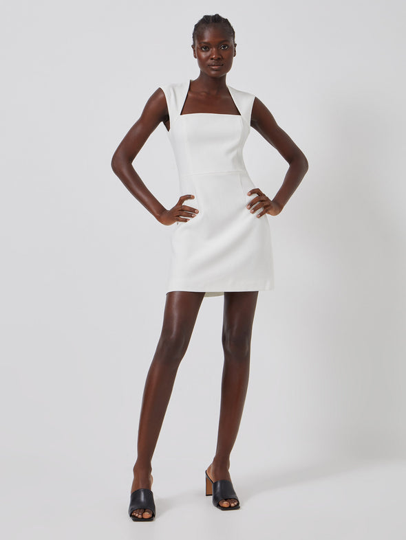 Front view of the French Connection Kylie Dress- Summer White