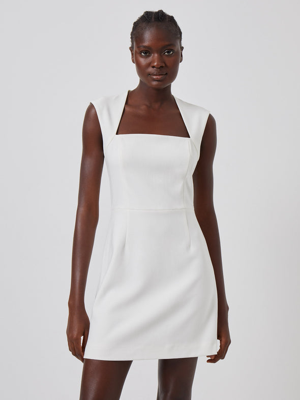 Front view of the French Connection Kylie Dress- Summer White